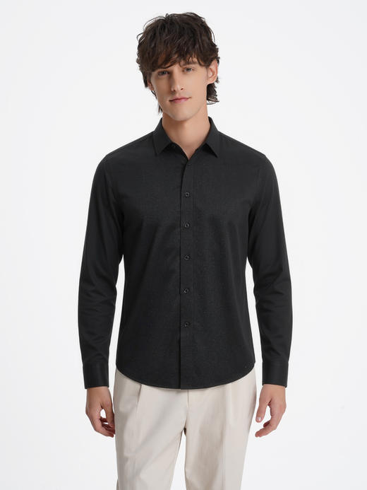 callisto白色高支纯棉挺括长袖衬衫 商品图7