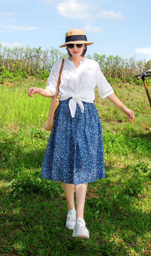 小碎花A字半裙 商品图0