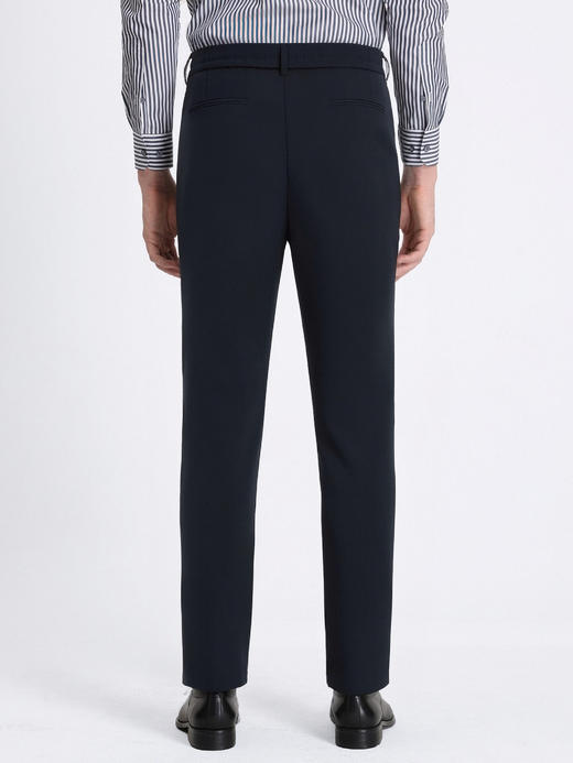 callisto藏青冰藻泥莫代尔混纺人字纹西裤 商品图4