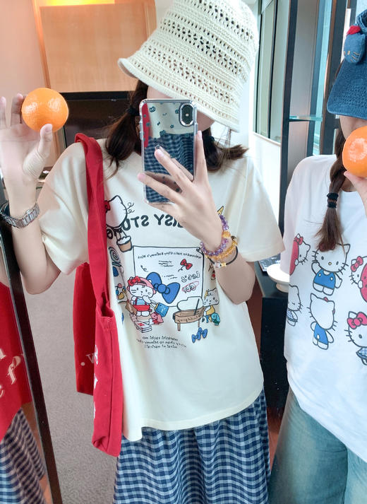 <曾小咸推荐>3.26现货秒杀 ！微信超特价！卡通印花短袖T 日常129.99 立减70 秒杀59.99！！两穿格子半裙 秒杀79.99！！ 商品图5