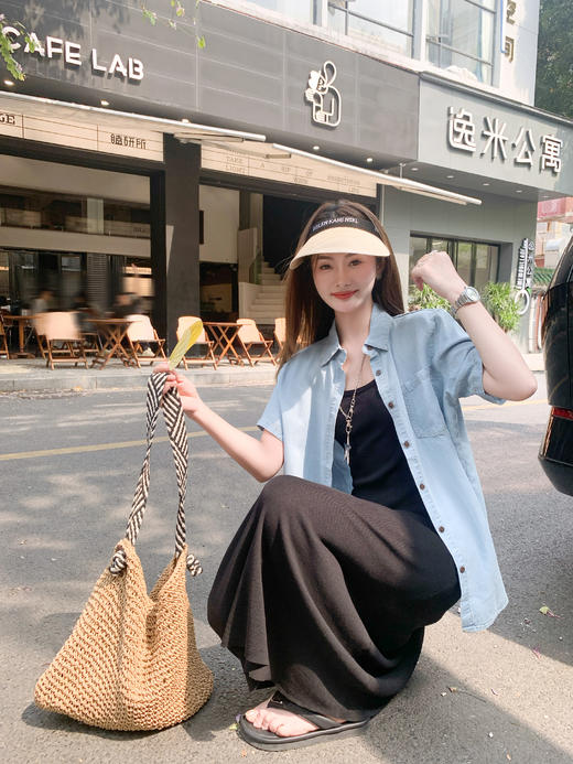 <曾小咸推荐>3.27现货秒杀 ！微信超特价！韩系牛仔短袖 日常169.99 立减90 秒杀79.99！！ 商品图13