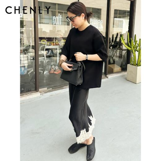 尘衣｜26SS ROW极简小圆领垂滑醋酸短袖 商品图0