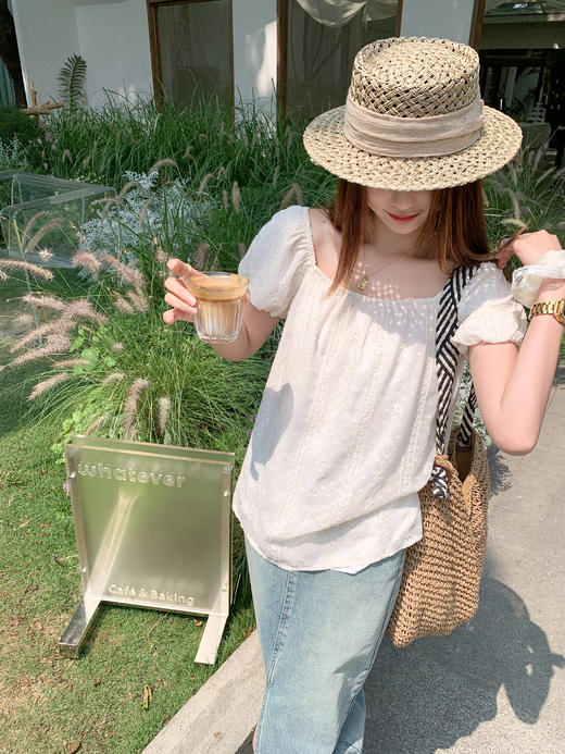 <曾小咸推荐>3.26现货秒杀 ！微信超特价！韩系泡泡袖衬衫 日常139.99 立减70 秒杀69.99！！ 商品图5