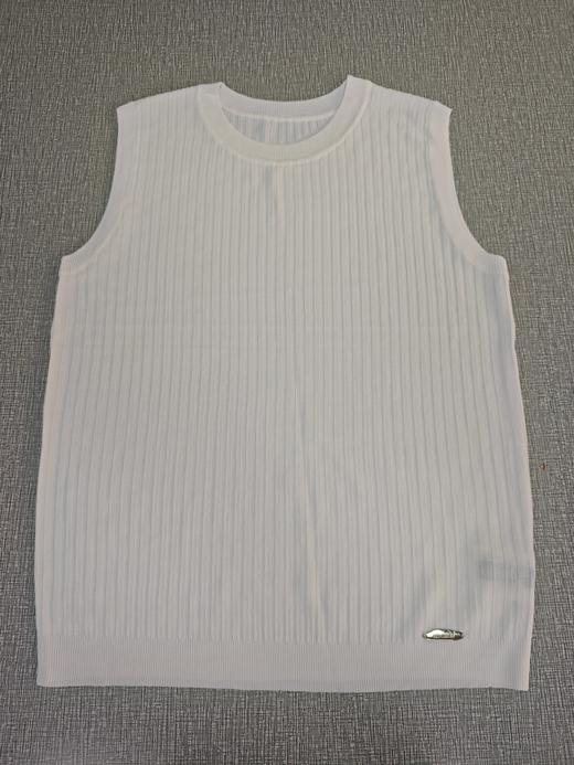 SC2H03_皓/漆黑色_无袖上衣_四季_通勤百搭坑条针织内搭_高级女装_BERNIEELEN伯妮斯茵 商品图1