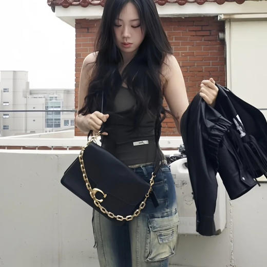 【明星同款】COACH/蔻驰 CHAIN TABBY 35号粗链条单肩包斜挎包 CAF51/CAF52 香港直邮 送礼盒礼袋 清关约7个工作日-w 商品图4