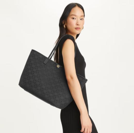 【老花通勤】ToryBurch汤丽柏琦 香港直邮 TMONOGRAM手提拉链托特包152301/152302 香港直邮 清关约7个工作日-w 商品图5