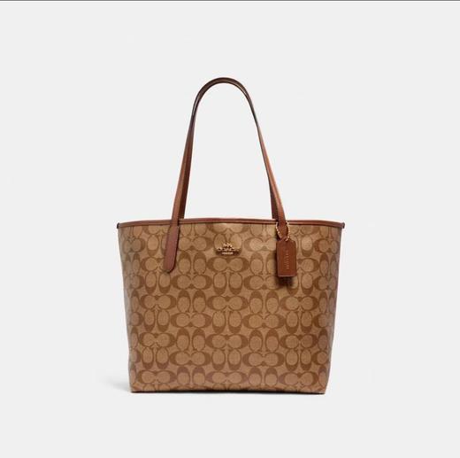 【经典爆款 通勤神器】COACH/蔻驰 City33女士通勤大号老花单肩手提托特包 香港直邮 送礼盒礼袋 清关约7个工作日-w 商品图6