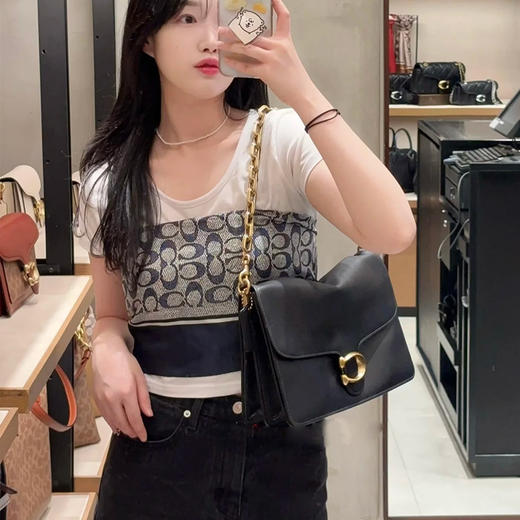 【明星同款】COACH/蔻驰 CHAIN TABBY 35号粗链条单肩包斜挎包 CAF51/CAF52 香港直邮 送礼盒礼袋 清关约7个工作日-w 商品图5