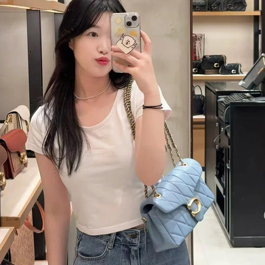 【新品上新 明星同款】COACH/蔻驰 香港直邮 女士菱格纹绗缝 TABBY 26号单肩包斜挎包 CP149/CP150 香港直邮 送礼盒礼袋 清关约7个工作日-w 商品图9