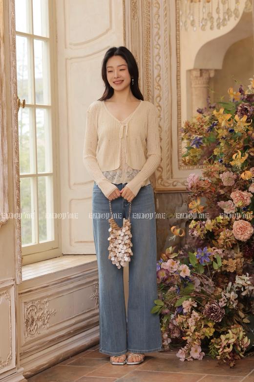 【门店同款】ENJOY夏季奶霜蕾丝针织上衣 170993076 商品图8