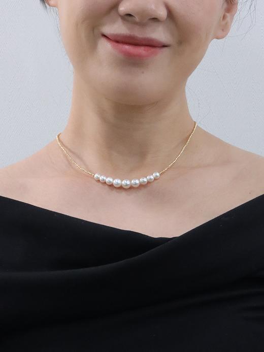 【挚友限定】微笑-18k金akoya珍珠项链 6-9mm 商品图1
