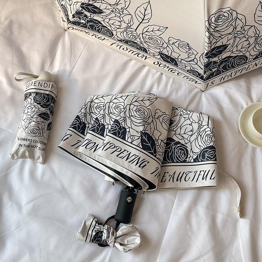 韩国AVRNA 法式高级感碎花 晴雨伞/太阳伞/遮阳伞 晴雨两用 自动款/手动款 商品图8