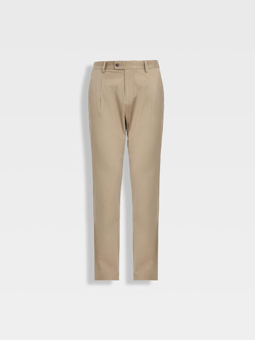 callisto卡其棉弹面料那不勒斯版型休闲裤 商品图0