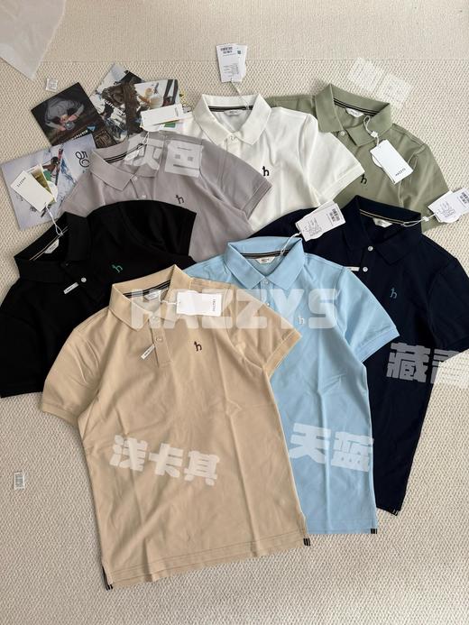 哈吉斯26夏季新配色哈狗刺绣新疆棉半袖翻领polo衫短袖T恤 商品图0