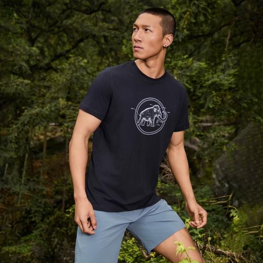 两色，青岛订单，猛犸象（Mammut）男士短袖T恤  户外轻量速干功能T恤 线条象短袖 商品图0