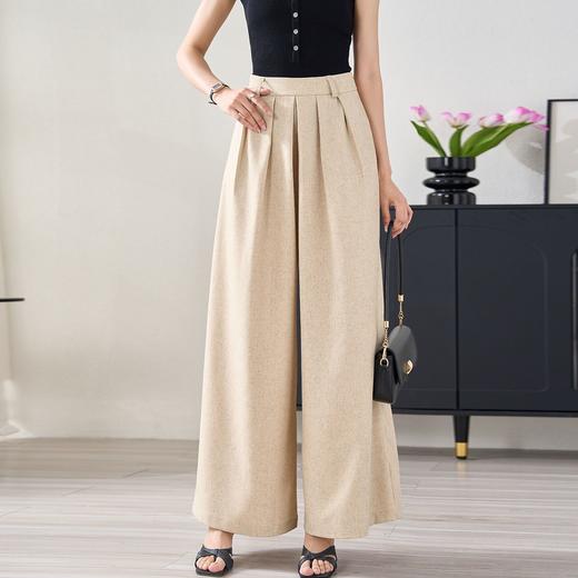 米思阳新款时尚气质宽松阔腿裤休闲显瘦薄款裤子女5T24BH2370 商品图2