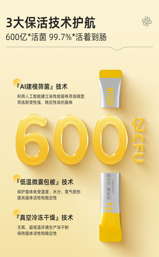 ⁶近效清仓79元10盒【吉布森肠寿菌】V9+干酪乳酪杆菌Zhang+植物乳植杆菌PM001，每袋600亿活菌，效期到26年8月，5条/盒【上市公司】SS06-QTT-JBS 商品图2