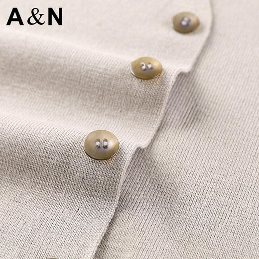 安东尼奥A&N 【羊绒+桑蚕丝+羊毛】软糯亲肤百搭马甲男通勤开衫V领内搭背心坎肩4459988 商品图4