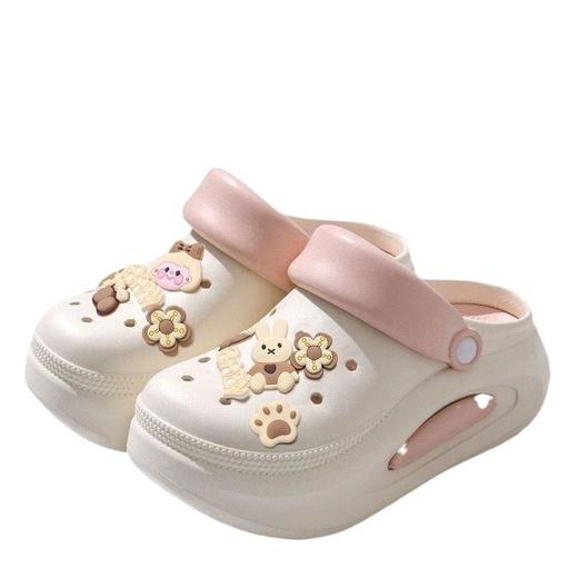 踩屎感多巴胺洞洞鞋女士夏季外穿新款室内家居厚底增高包头凉36-41★娃娃优选 商品图4