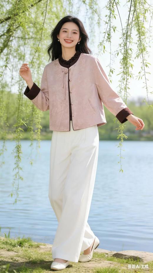 64W018春款外套 新中式国风短款外套 商品图8