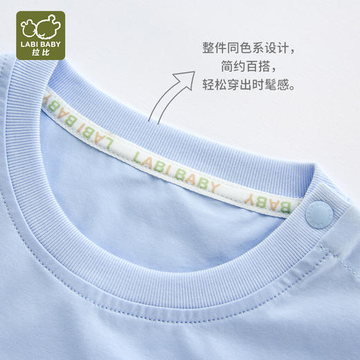 拉比童衣夏时光圆领衣灰蓝j6LZBC100413 商品图4