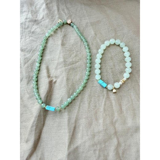 【非质量问题不退换】知玉.岁安 和田玉手串长款+短款组合 烟紫色+晴水温润灵动【配有证书】 商品图2