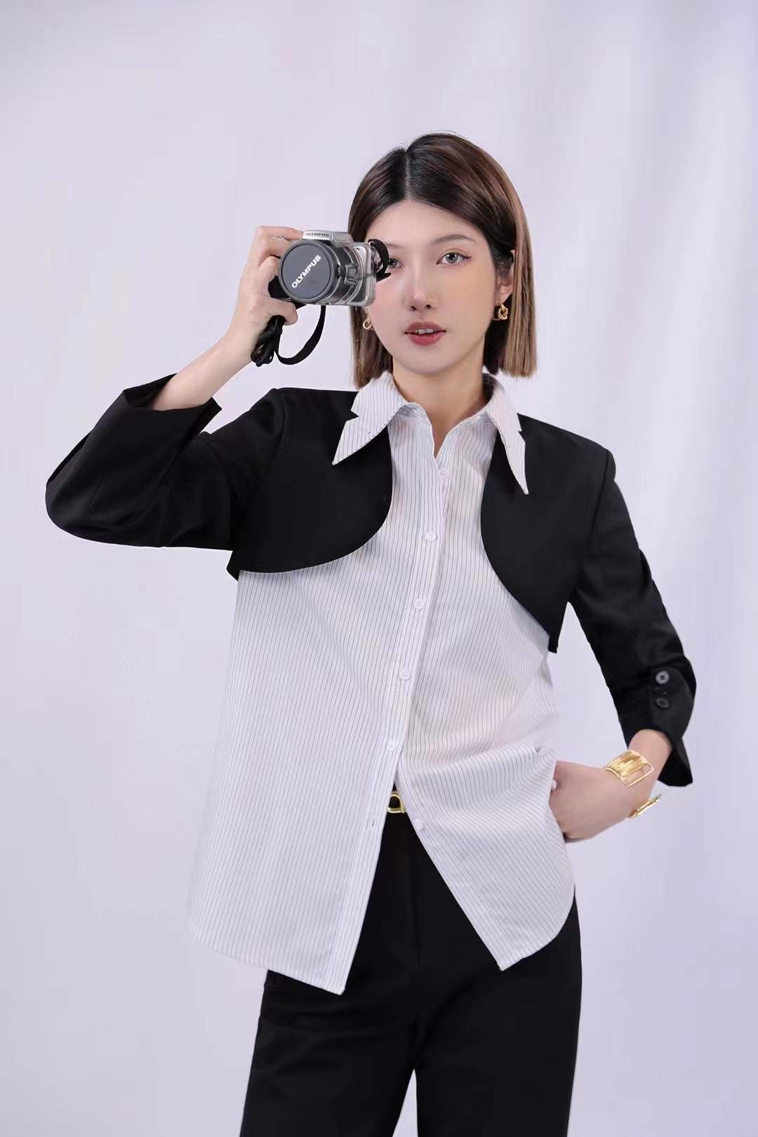 3BAG085123#假两件衬衫