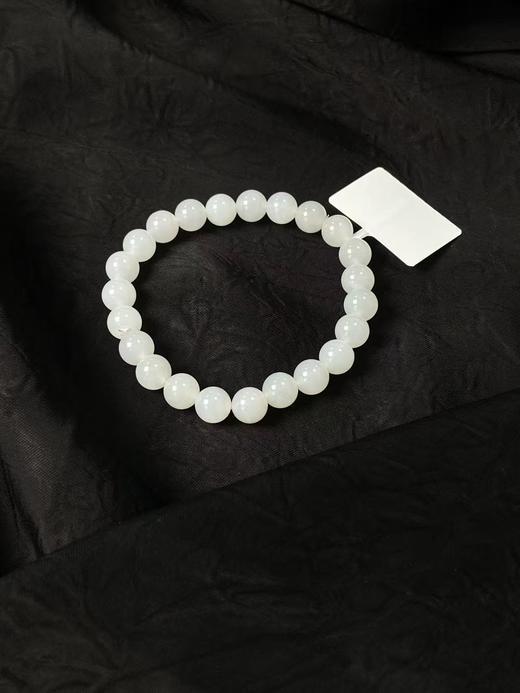 【快抱】【于田产和田玉于田料白玉 8mm手串】出证书，发货1~5天，48小时鉴赏期 商品图3