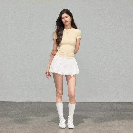 Ariseism 美式复古基础款百搭修身短袖T恤女夏季新款上衣 商品图1