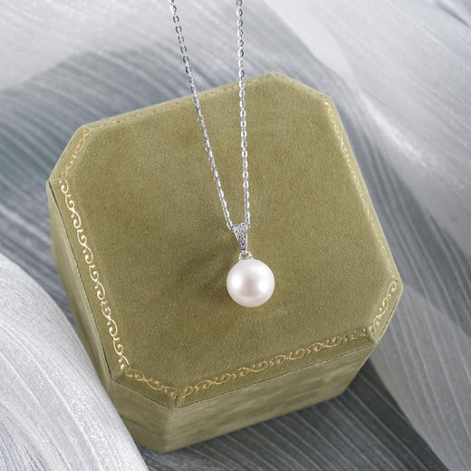 子佩集【月华星夜】银S925珍珠惜王妃套链【P3027】9mm珠双色吊球2601 商品图6