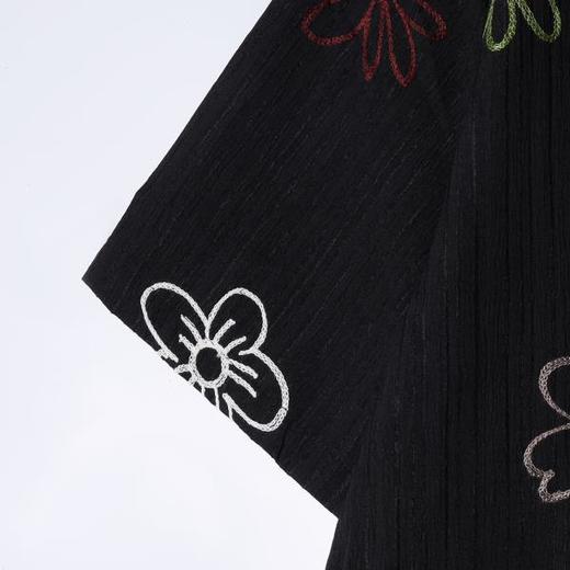 SDSA男装2026新款轻奢韩版复古彩色花卉刺绣竖条短袖衬衫百搭宽松 商品图3