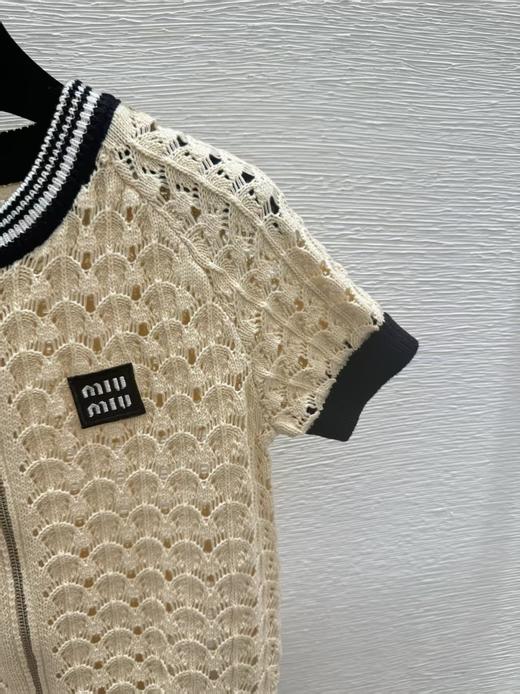 【此款只换码不退】Miu Miu 镂空针织拉链开衫（MM） 商品图4