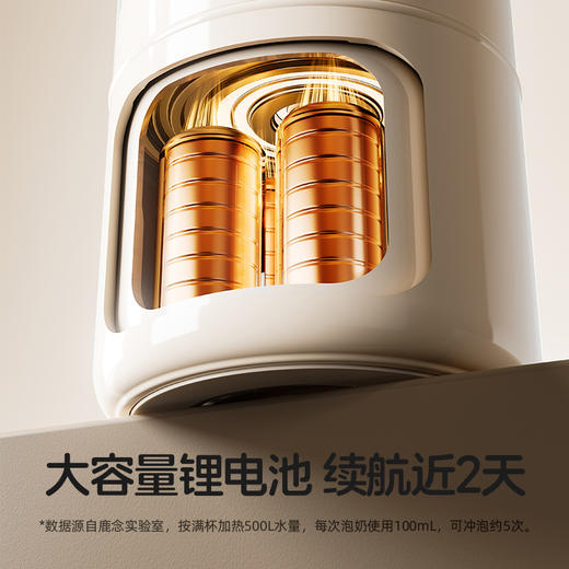 【宝宝一体烧水壶】鹿念一体式无线便携调奶器LN-TN01A 无线烧水100℃ 实时显温 2min速热 满电可冲10-11次奶 断电保温10h 支持边充边烧水 容量500ml 商品图4