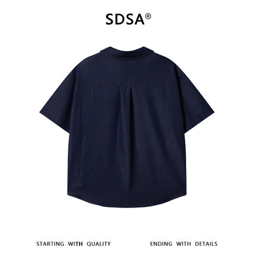 SDSA男装2026新款高贵轻奢极简风小众纯色短袖衬衫百搭时尚上衣 商品图1