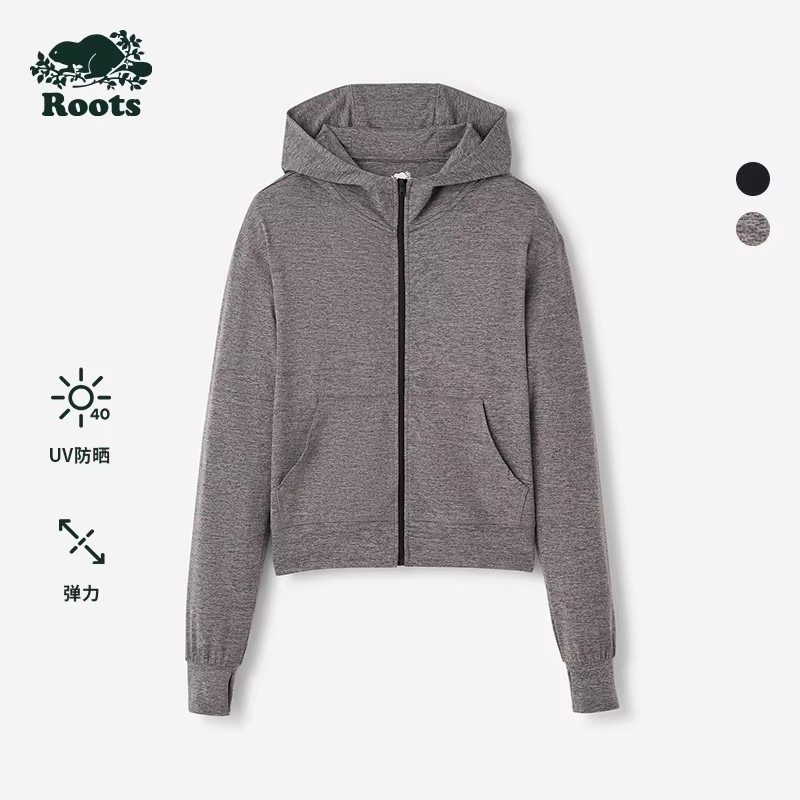 【2件9折】【ROOTS】女式运动拉链连帽卫衣