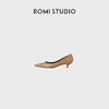ROMI STUDIO蛇皮羊皮轻薄光泽气质小猫跟尖头高跟鞋RWCLP37374 商品缩略图0