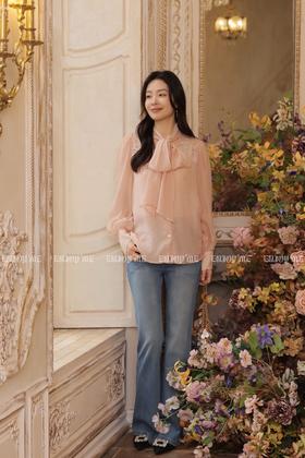 【门店同款】ENJOY夏季润雨蓝修身喇叭裤 170496686