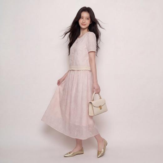 奢姿大码女装2026夏季减龄绣花圆领两件套胖妹妹名媛风时尚套装9962994545 商品图1