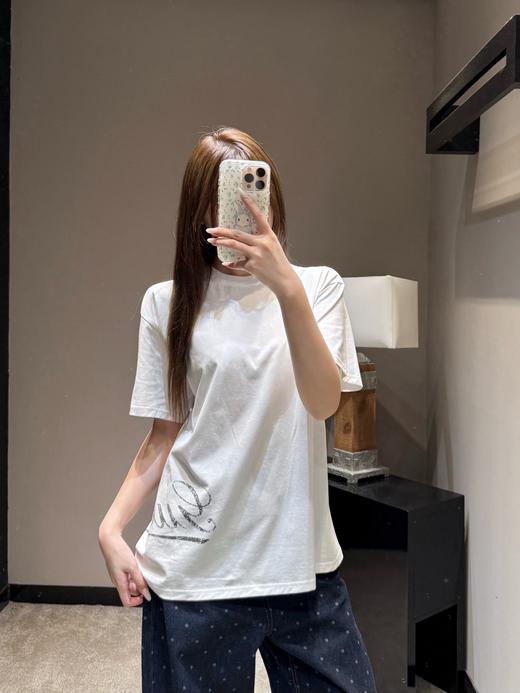 古驰 26Ss春夏新款 简约字母印花圆领短袖T恤（MM） 商品图1