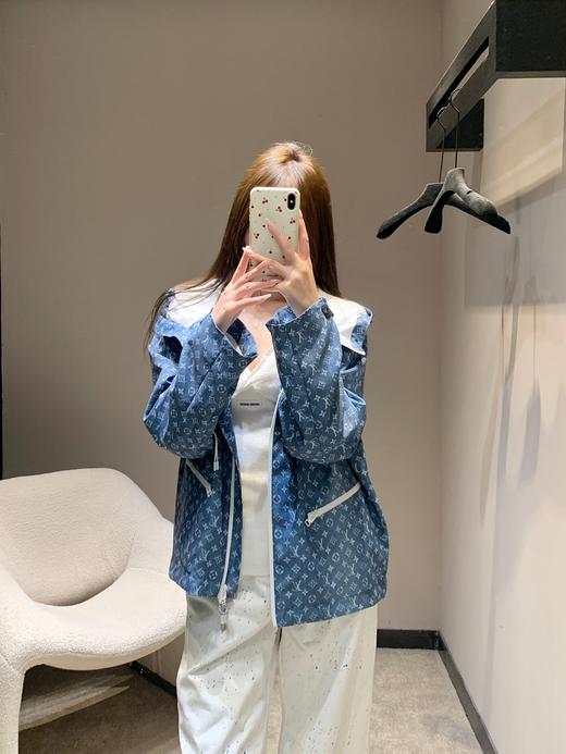 驴家 26Ss早春新款 老花印花连帽风衣外套（MM） 商品图0