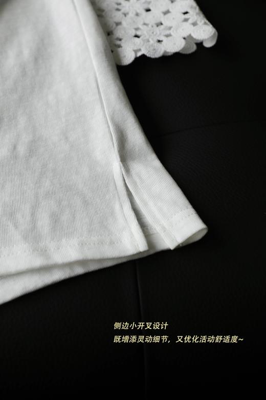 温柔到骨子里的拼接蕾丝法式白T 商品图14