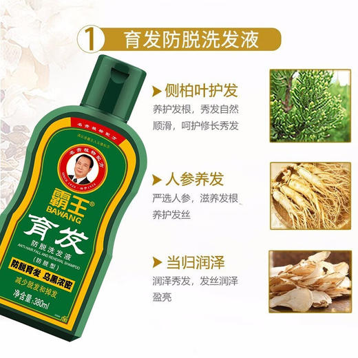 霸王 育发防脱洗发水380ml*2+毛囊滋养原液55ml*2 BWZH0001 商品图2