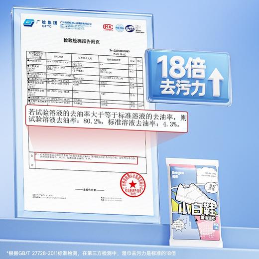【GX】德佑小白鞋湿巾擦鞋湿巾12片*5包 商品图7