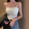 【自带胸垫！内搭外穿】韩版褶皱一字领吊带背心带胸垫短款美背裹胸外穿打底内搭抹胸内衣。xa 商品缩略图3