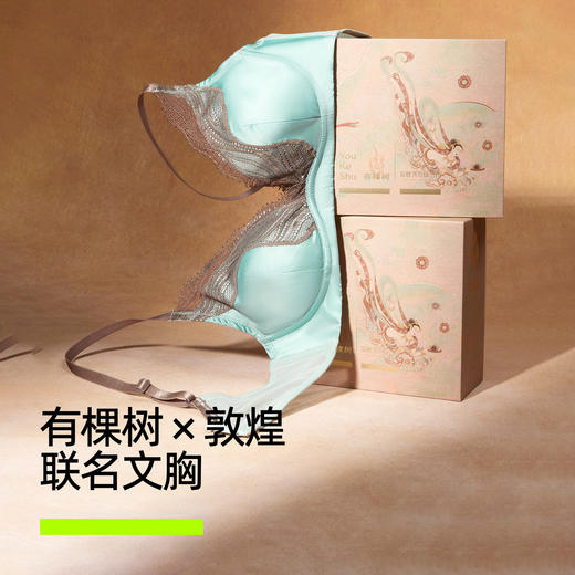 【新品上新】【敦煌联名】有棵树聚拢性感无钢圈法式缎面睫毛蕾丝文胸-B6178 商品图1