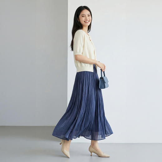 茧墨 仙女流光纱杨柳皱半身裙 高腰设计 A字版型 6款可选 商品图4