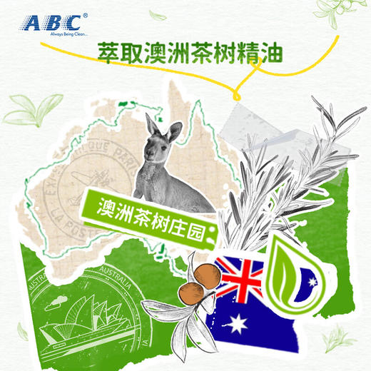 ABC 茶树精华纤薄棉柔系列超长夜用卫生巾420mm3片*5包 MCSCC3P-5B 商品图4