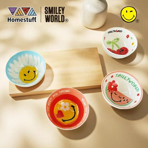 SMILEY 釉下彩印花陶瓷碗卡通樱桃图案陶瓷餐具创意儿童礼盒【本商品不支持用券】 商品图1