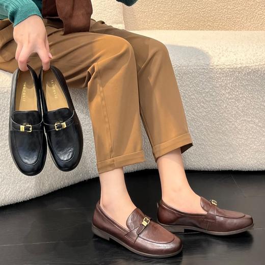 纪华菲小金扣乐福鞋|羊皮鞋面+鞋垫，透气不闷，巨软巨舒服 商品图0