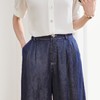 米思阳2024夏季新款通勤简约牛仔休闲裤高腰显瘦垂感阔腿裤女2273 商品缩略图4